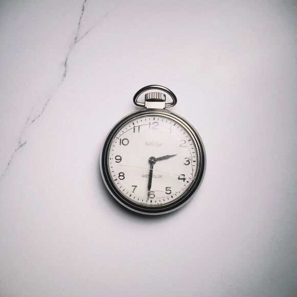 Westclox | Unisex | Pocket Watch | One Size | Collectable Silver 1950's Manual P - Picture 1 of 6